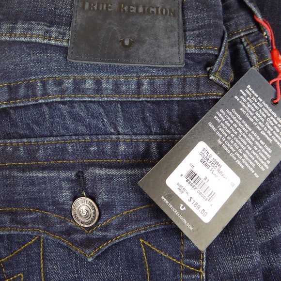 True Religion Geno Relaxed Slim w/ Flap Pocket NWT Denim Jeans - Picture 3 of 8